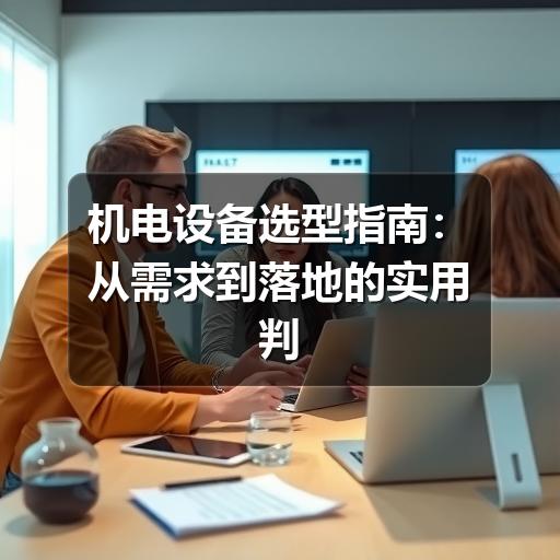 机电设备选型指南:从需求到落地的实用判断方法
