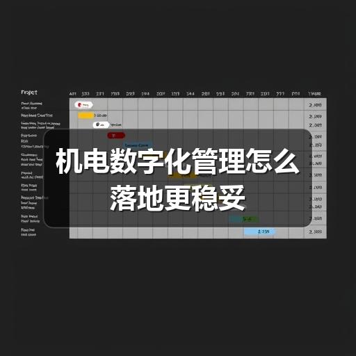 机电数字化管理怎么落地更稳妥