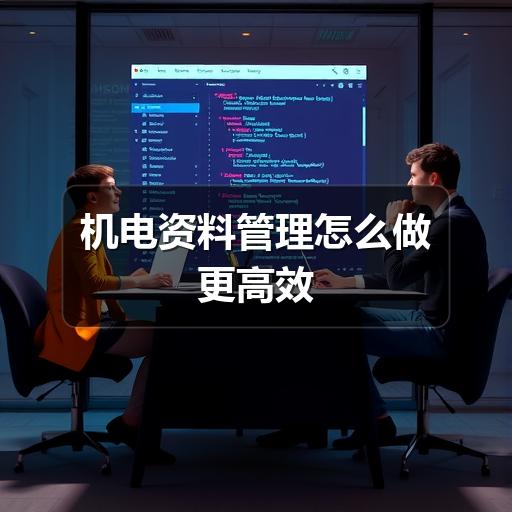 机电资料管理怎么做更高效
