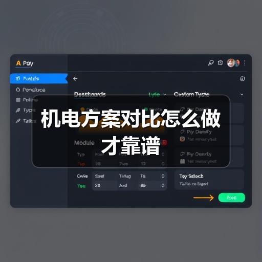 机电方案对比怎么做才靠谱