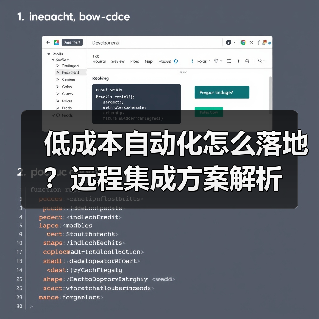 低成本自动化怎么落地?远程集成方案解析(图3) 低成本自动化怎么落地?远程集成方案解析(图3)