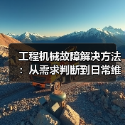 工程机械故障解决方法:从需求判断到日常维护完整指南(图3) 工程机械故障解决方法:从需求判断到日常维护完整指南(图3)