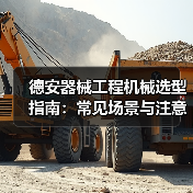德安器械工程机械选型指南:常见场景与注意事项(图1) 德安器械工程机械选型指南:常见场景与注意事项(图1)