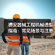 德安器械工程机械选型指南:常见场景与注意事项(图4) 德安器械工程机械选型指南:常见场景与注意事项(图4)
