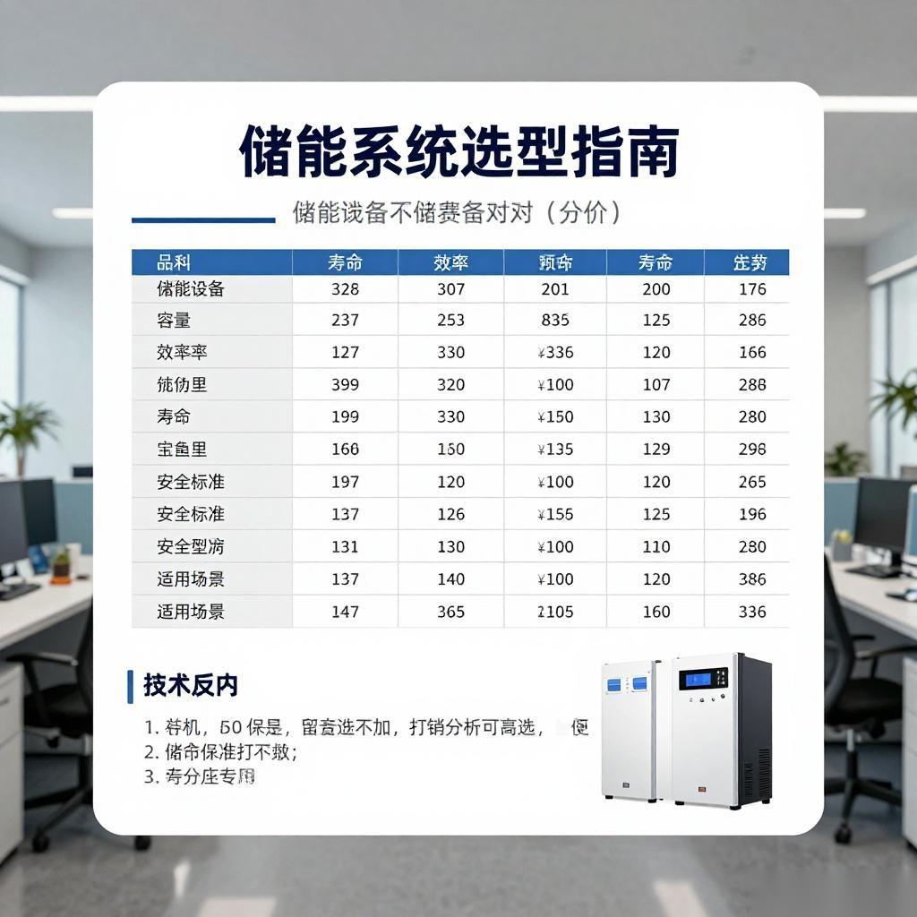 储能系统选型指南：关键参数对比与技术规范解析全攻略
