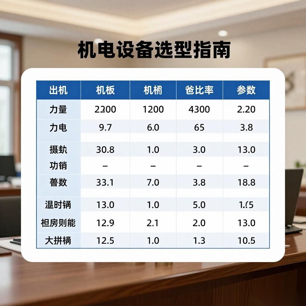 超长期特别国债下的机电设备选型指南：参数对比与实战技巧