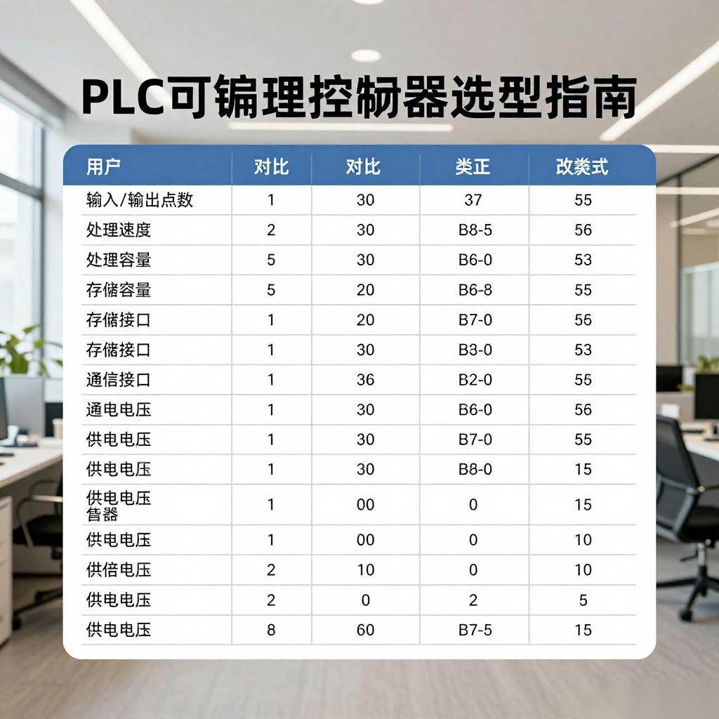 PLC可编程控制器选型指南：关键参数对比与决策要点｜工业自动化核心技巧