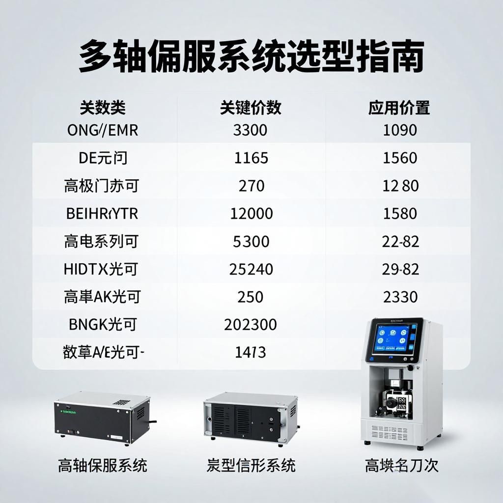 多轴伺服系统选型指南：关键参数对比与应用分析全攻略