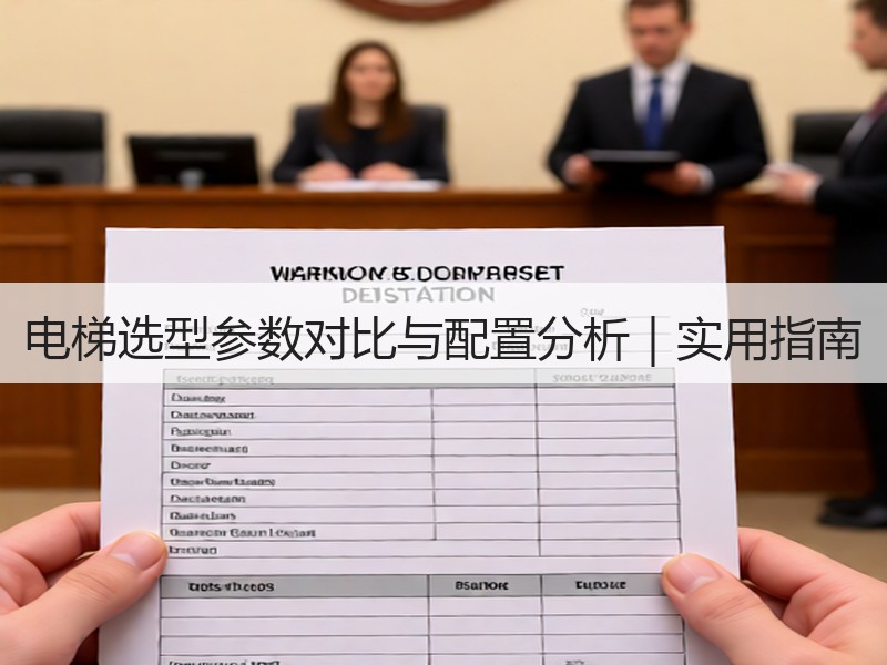 电梯选型参数对比与配置分析｜实用指南