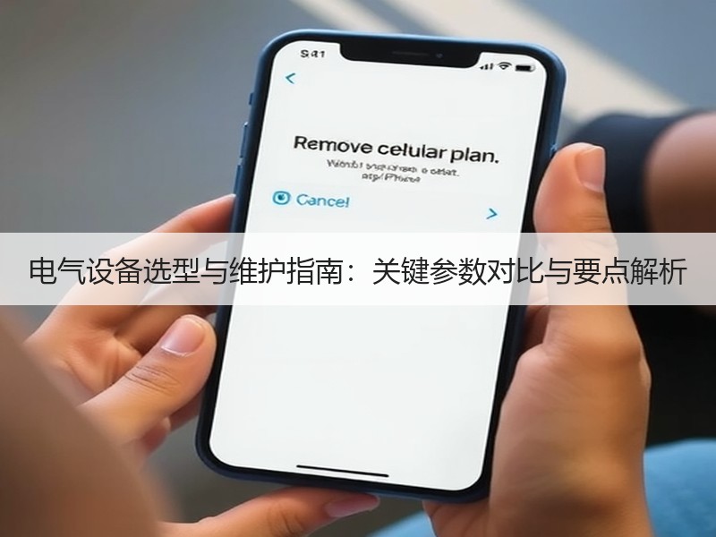 电气设备选型与维护指南：关键参数对比与要点解析
