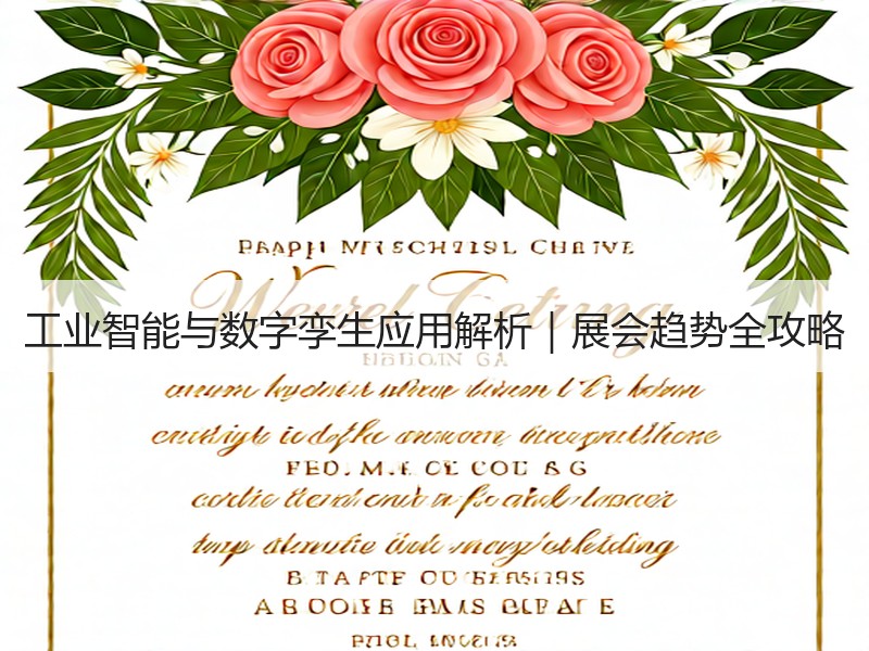 工业智能与数字孪生应用解析｜展会趋势全攻略