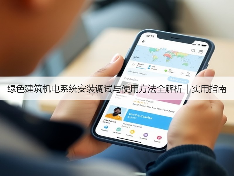 绿色建筑机电系统安装调试与使用方法全解析｜实用指南