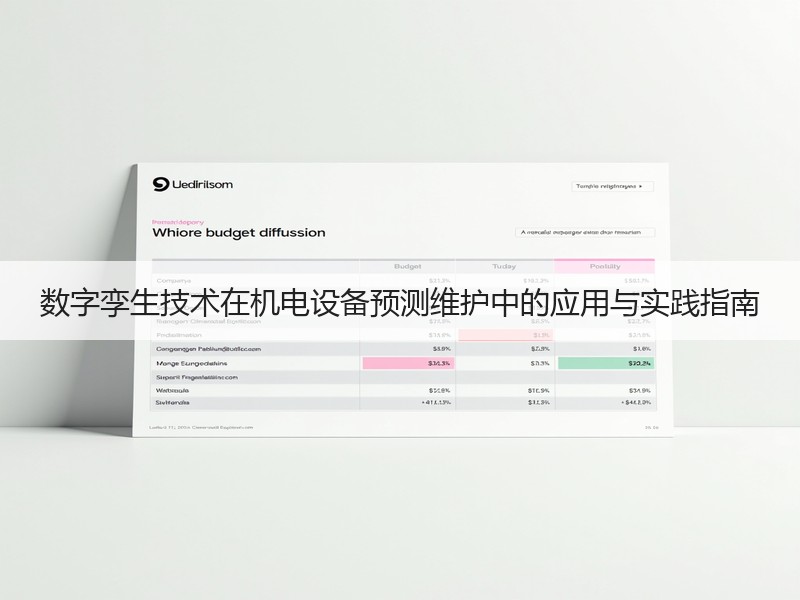 数字孪生技术在机电设备预测维护中的应用与实践指南
