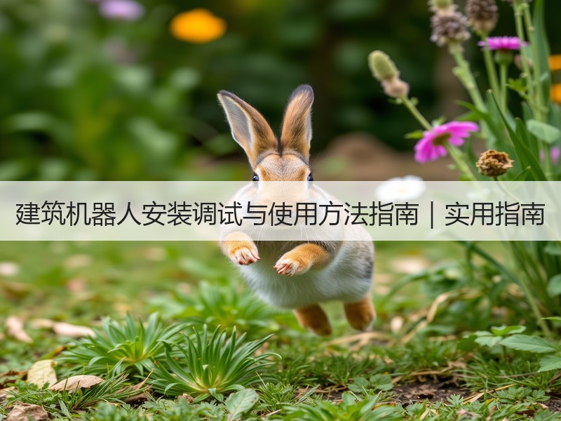 建筑机器人安装调试与使用方法指南｜实用指南