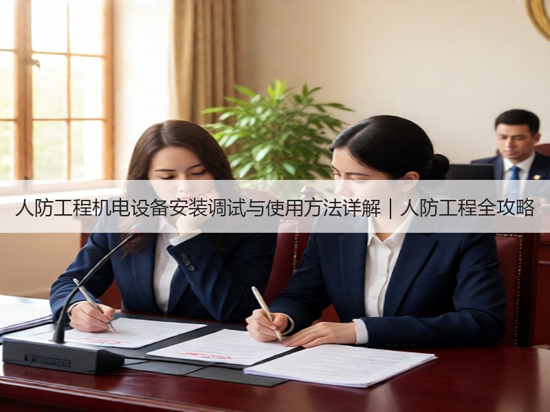 人防工程机电设备安装调试与使用方法详解｜人防工程全攻略