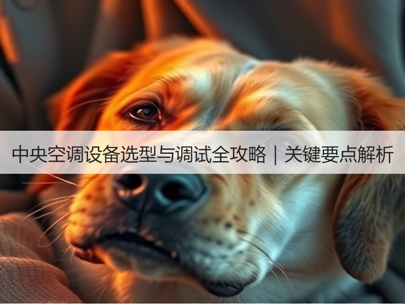 中央空调设备选型与调试全攻略｜关键要点解析