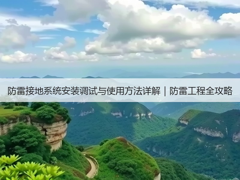 防雷接地系统安装调试与使用方法详解｜防雷工程全攻略