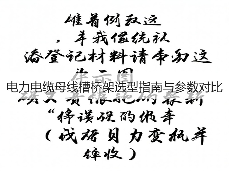 电力电缆母线槽桥架选型指南与参数对比