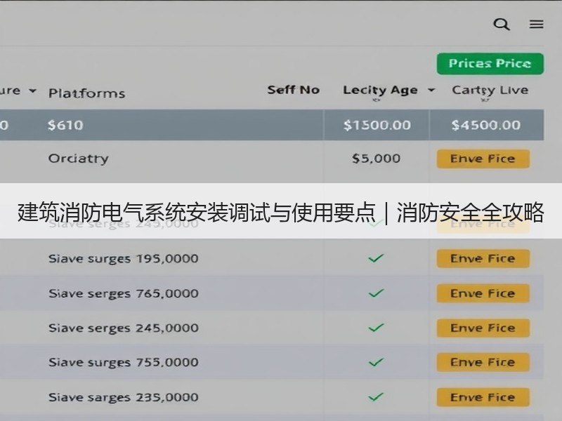 建筑消防电气系统安装调试与使用要点｜消防安全全攻略