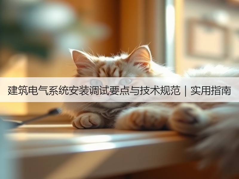 建筑电气系统安装调试要点与技术规范｜实用指南
